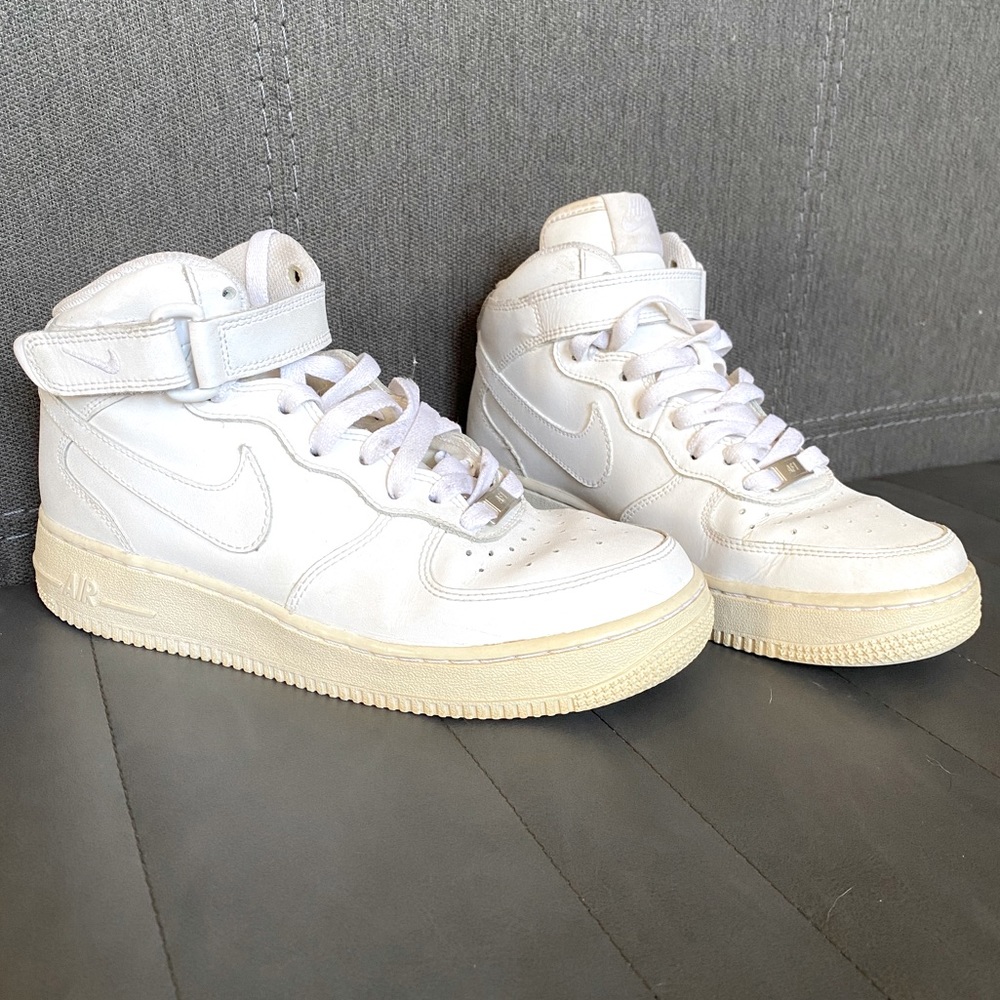 Nike Air Force Ones White High Top Shoes